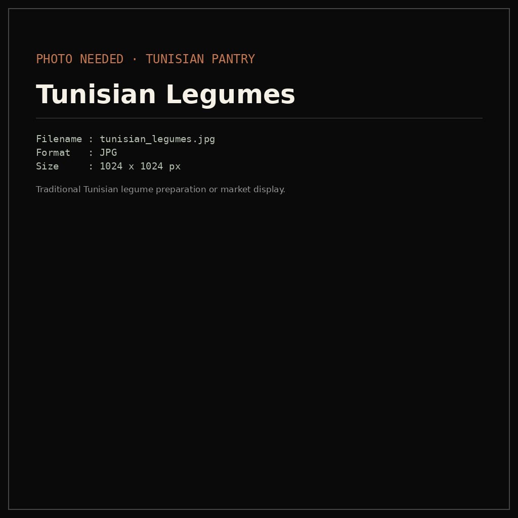 Traditional Tunisian legume preparation or market display.